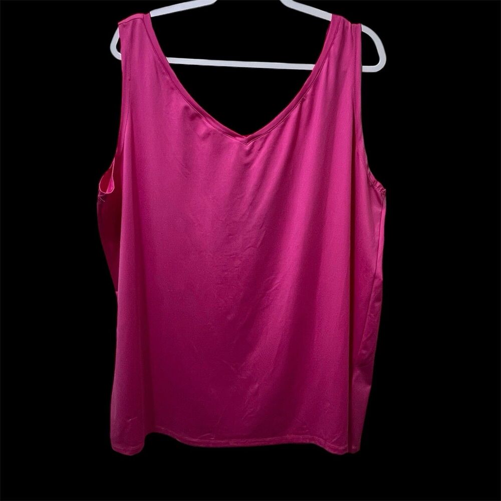 Reversible Tank Plus Size Avenue Women's Scoop and V Neck, Pink, 26 / 28 NWT